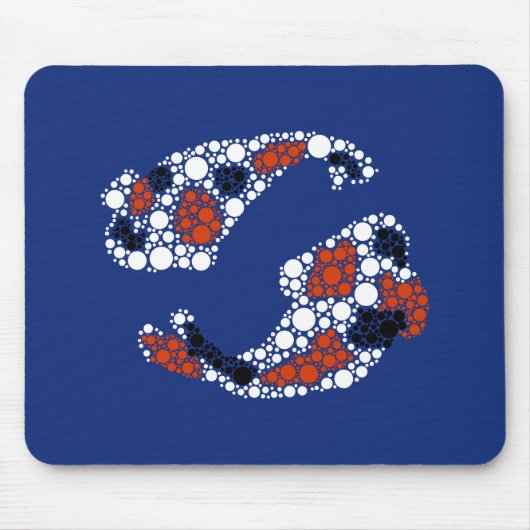 Koi Vissen Met Stippen Muismat (Voorkant)