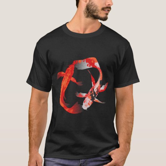 Koi Vissen Schubben - Geel T-shirt (Voorkant)
