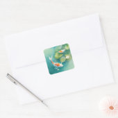 Koi Vissen Zachte Symfonie Vierkante Sticker (Envelop)
