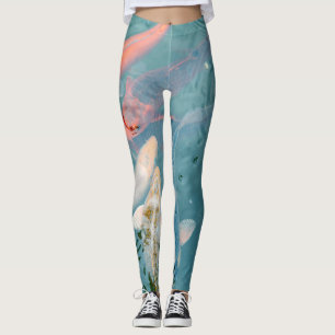 Koi Vissen Zwemmen in Vijver Leggings