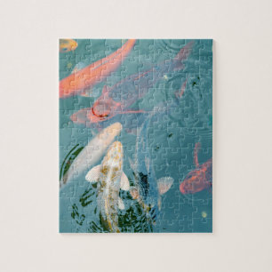 Koi Vissen Zwemmen in Vijver Legpuzzel