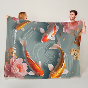 "Koi-vissen zwemmen vrij" Fleece Deken