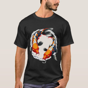 koi vissen zwemmend rond t-shirt