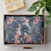 Koi Visvijver Bloemen Decoupage Tissuepapier (Geschenk)