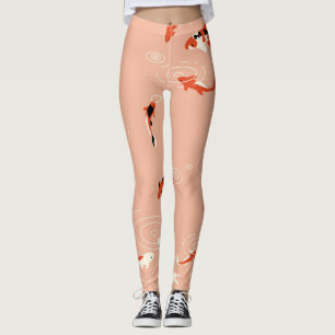 Koi visvijver, naadloos patroon. leggings