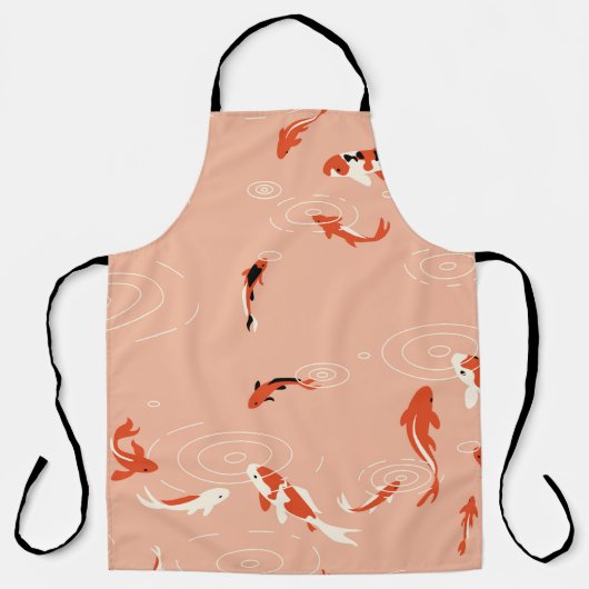Koi visvijver, naadloos patroon. schort (Voorkant)