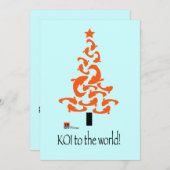 KOI voor de uitnodigingen van de wereldkerstpartij (Voorkant / Achterkant)