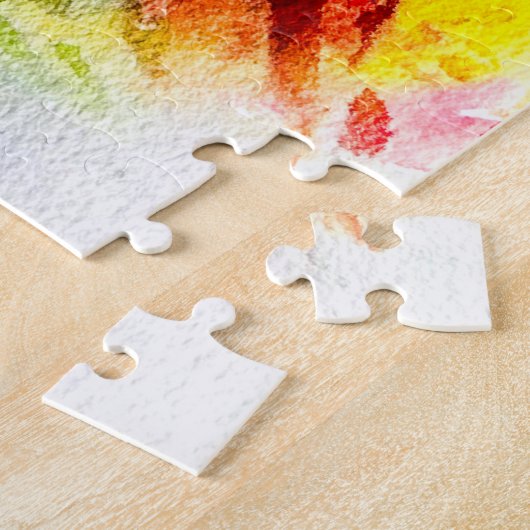 Koi Waterverf vis beeldende kunst Legpuzzel (Zijkant)