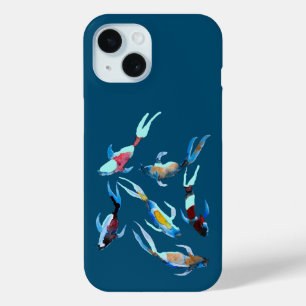 Koi waterverf viskunst iPhone 15 case