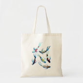 Koi waterverf viskunst tote bag (Voorkant)