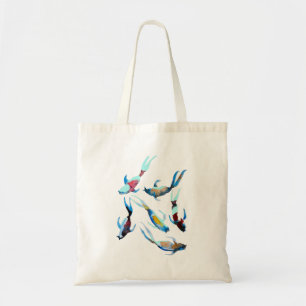 Koi waterverf viskunst tote bag