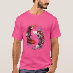 Koi Yin Yang Japanse Vijver Liefhebber Aziatische  T-shirt
