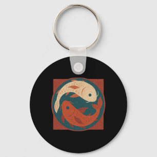 Koi Yin Yang Lance Kunstwerk Zen Yoga Cl Sleutelhanger