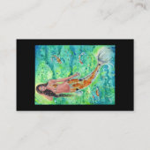 koi-zeemeermin met koi-vis-visitekaartjes van Rene Visitekaartje (Achterkant)