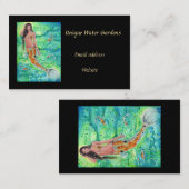 koi-zeemeermin met koi-vis-visitekaartjes van Rene Visitekaartje (Voorkant / Achterkant)