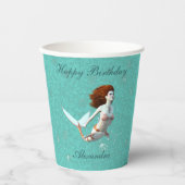  Koi Zeemeermin zwemmen onder water Papieren Bekers (Voorkant)