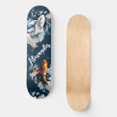 Koifish en bubbels bewerken de naam persoonlijk skateboard (Voorkant)