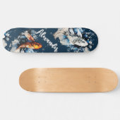 Koifish en bubbels bewerken de naam persoonlijk skateboard (Horizontaal)