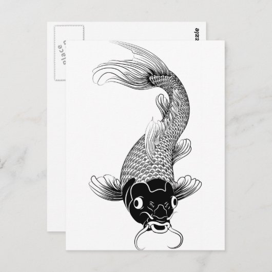 koikarper briefkaart (Voorkant / Achterkant)