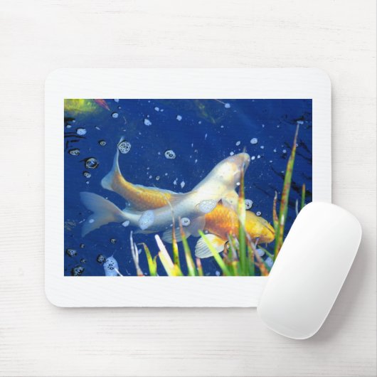 koikarper zwemt mousepad muismat (Met muis)