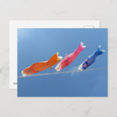 Koinobori (karperwimpels): Japan Briefkaart (Voorkant / Achterkant)