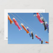 Koinobori (karperwimpels): Japan Briefkaart (Voorkant / Achterkant)