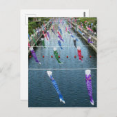 Koinobori (karperwimpels): Japan Briefkaart (Voorkant / Achterkant)