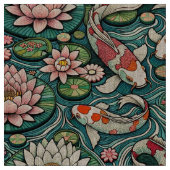 Koi's Onder de Lelies III Stof (Close Up)