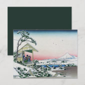 Koishikawa Tea House Uitzicht Mt Fuji door Hokusai Briefkaart (Voorkant / Achterkant)