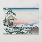 Koishikawa Tea House Uitzicht Mt Fuji door Hokusai Briefkaart (Voorkant)