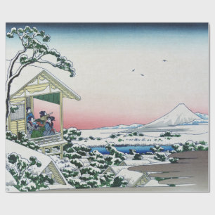 Koishikawa Tea House Uitzicht Mt Fuji door Hokusai Cadeaupapier