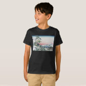 Koishikawa Tea House Uitzicht Mt Fuji door Hokusai T-shirt (Voorkant volledig)