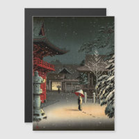 Koitsu - Sneeuw bij Nezu Shrine Magnetische Kaart