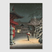 Koitsu - Sneeuw bij Nezu Shrine Magnetische Kaart (Voorkant)