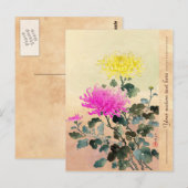 Koitsu Tsuchiya Chrysanthemum japanese bloeskunst Briefkaart (Voorkant / Achterkant)