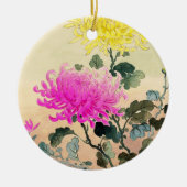 Koitsu Tsuchiya Chrysanthemum japanese bloeskunst Keramisch Ornament (Voorkant)