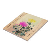 Koitsu Tsuchiya Chrysanthemum japanese bloeskunst Tegeltje (Zijkant)