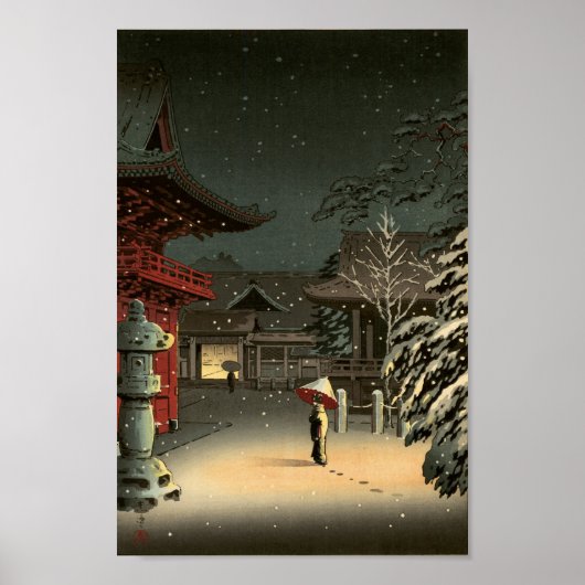 Koitsu Tsuchiya Nezu Shrine Print Poster (Voorkant)