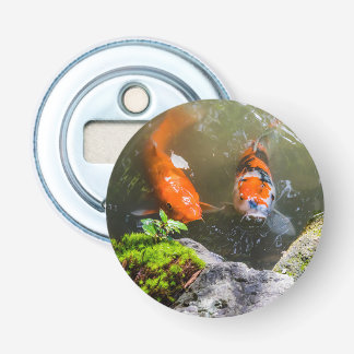 Koivis in een vijver button flesopener