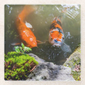 Koivis in een vijver glazen onderzetter (Voorkant)