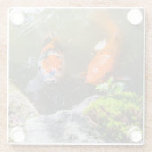 Koivis in een vijver glazen onderzetter (Achterkant)