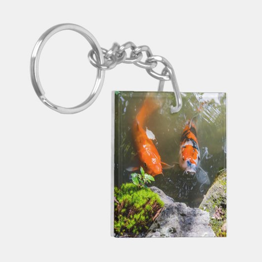 Koivis in een vijver sleutelhanger (Voorkant Links)