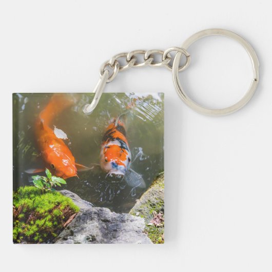 Koivis in een vijver sleutelhanger (Achterkant)