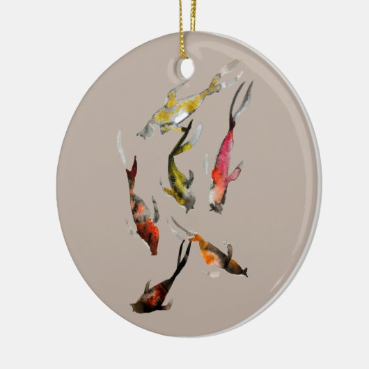 Koiviswaterverf Keramisch Ornament (Links)