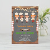 Kok koken bakken verjaardag thema kaart (Staand voorkant)