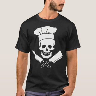 Kok Koken Restaurant Hoed Op Schedel Kruis T-shirt
