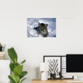 Kok met een sneeuwkraag poster (Thuiskantoor)