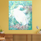 Koka: The Radiant Heron Canvas Afdruk (Insitu (Woonkamer))