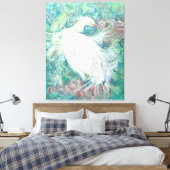 Koka: The Radiant Heron Canvas Afdruk (Insitu (Slaapkamer))