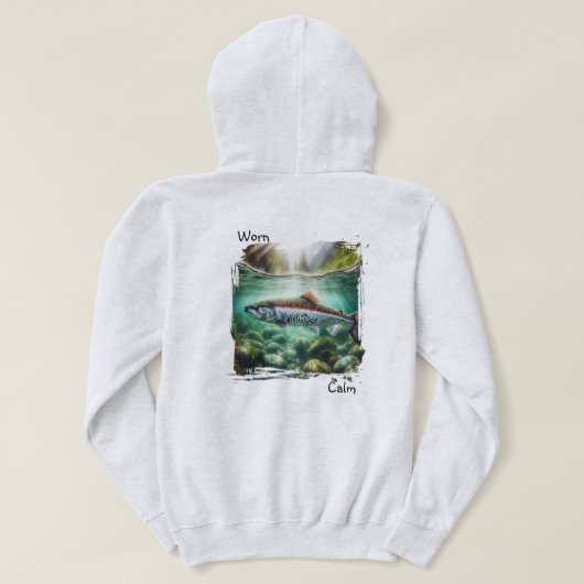 Kokanee in de rustige bergbeek hoodie (Design achterkant)